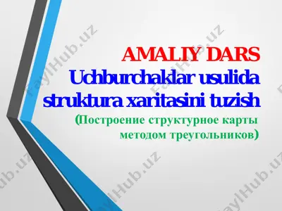 uchburchaklar usulida struktura xaritasini tuzish — PDF