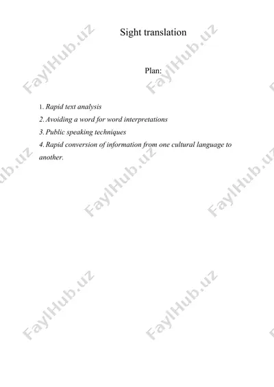 sight translation — DOC