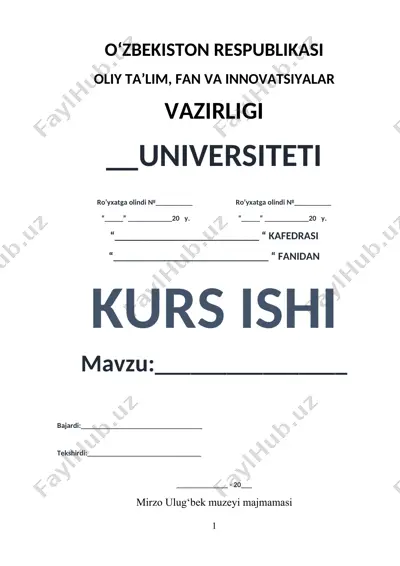 mirzo ulug‘bek muzeyi majmamasi — DOC