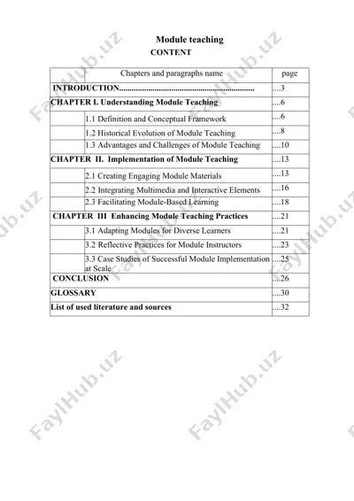 module teaching — DOC