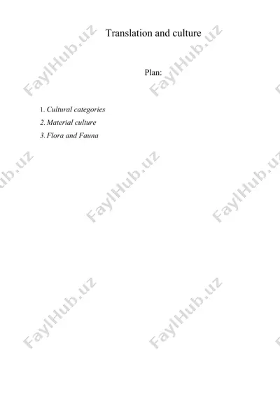 translation and culture — DOC