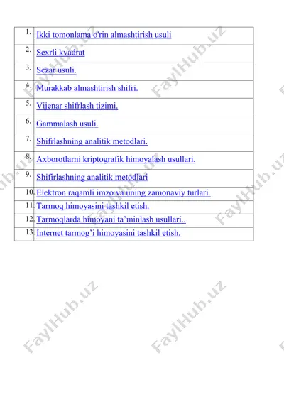 elektron raqamli imzo va uning zamonaviy turlari. — DOC