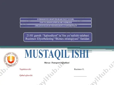 transport logistikasi — PPTX