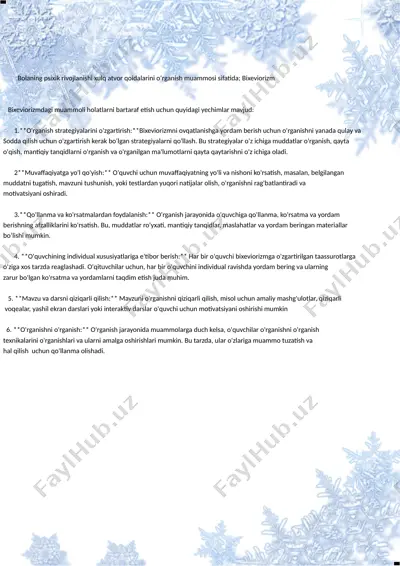 bixeviorizm psixologiyasi — DOC