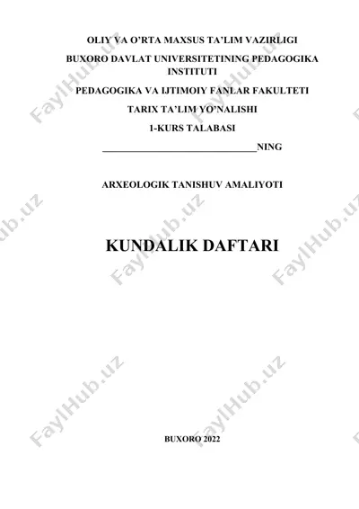 arxeologik tanishuv amaliyoti — DOC