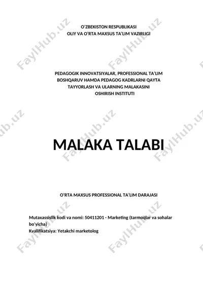 yetakchi marketolog — DOC
