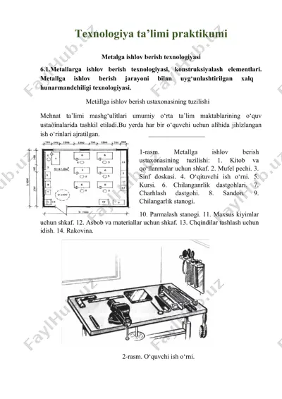 metalga ishlov berish texnologiyasi — DOC