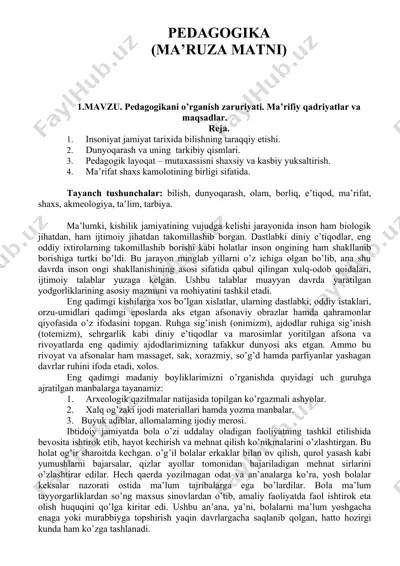 pedagogika — DOC