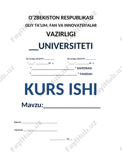 fermerlik huquqi va iqtisodiy asoslar — DOC