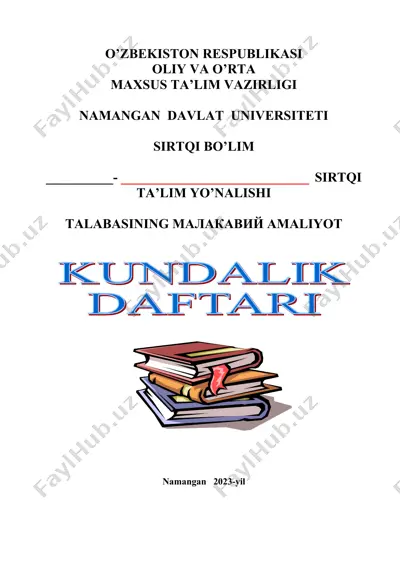 malakaviy amaliyotini o’tkazish va tashkil qilish — DOC