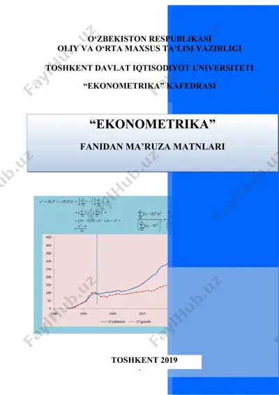 ekonometrika fanidan ma’ruza matnlari — DOC