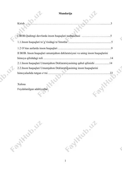 inson huquqlari asoslari — DOCX