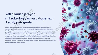 yallig'lanish jarayoni mikrobiologiyasi va patogenezi: asosiy patogenlar — PPTX
