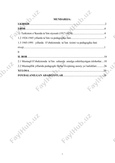 o'zbekistonda ta'lim tizimi — DOCX