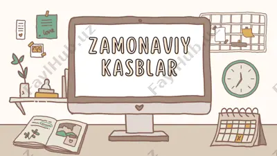zamonaviy kasblar — PDF