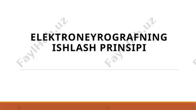 elektroneyrografning ishlash prinsipi — PPTX
