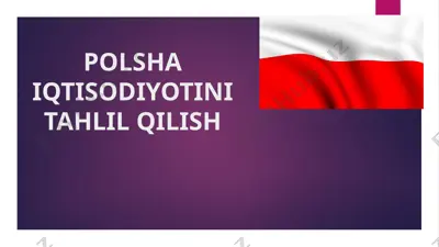 polsha iqtisodiyotini tahlil qilish — PPTX