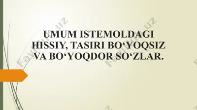 uslubiy xoslanish — PPTX
