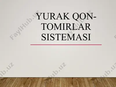 yurak qon-tomirlar sistemasi — PPTX