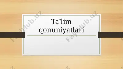 ta'limqonuniyatlari — PPTX