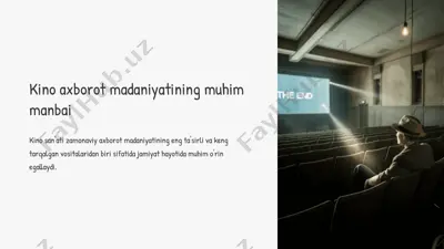 kino axborot madaniyatining muhim manbai — PPTX