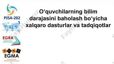 xalqaro baholash dasturlari — PPT