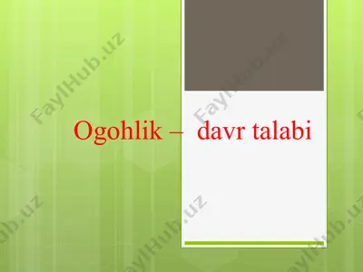 ogohlik — PPT