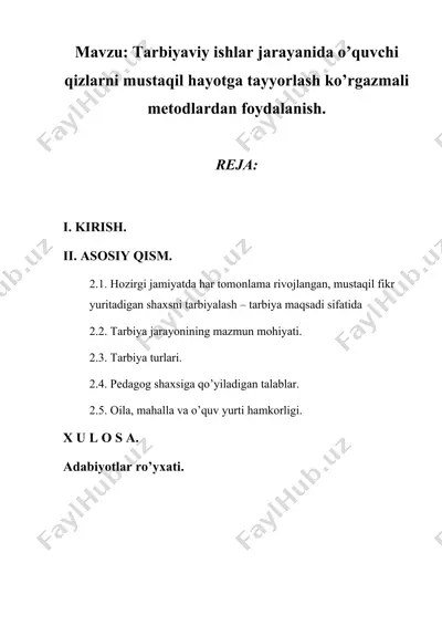 tarbiya metodlari — DOC