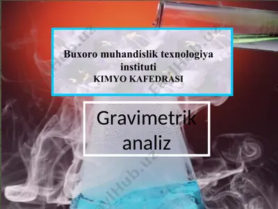 gravimetrik analiz — PPT