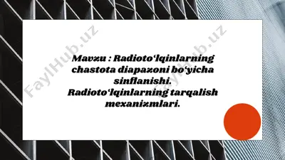 radioto‘lqinlar — PPTX