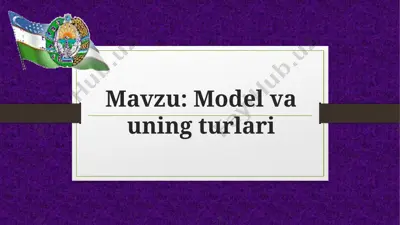 model va uning turlari — PPTX