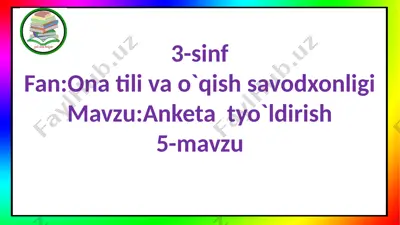 anketatyo`ldirish — PPTX