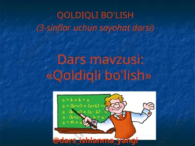 qoldiqlibo'lish va natijasini tekshirish — PPTX