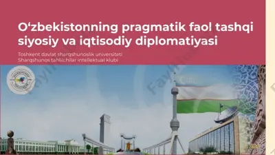 tashqi siyosiy va iqtisodiy aloqalar sohasida — PPTX