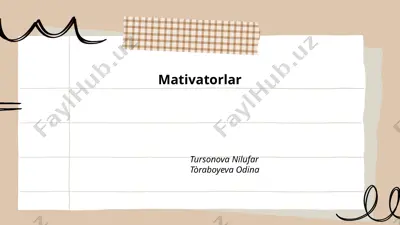 mativatorlar — PPTX