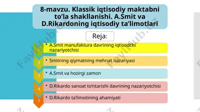 iqtisodiy ta'limotlar tarixi — PPTX