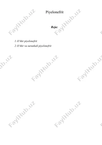 piyelonefrit — DOCX