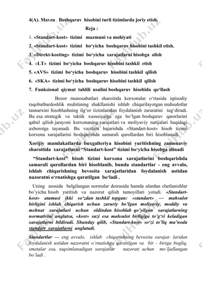 "boshqaruv hisobini turli tizimlarda joriy etish" — DOC