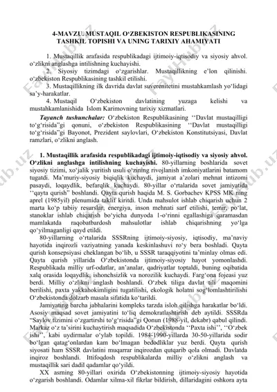 mustaqillik davrida sovet jamiyatidagi ijtimoiy-iqtisodiy ahvol — DOC