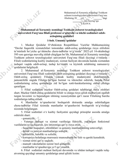 odob-axloq qoidalari — DOC