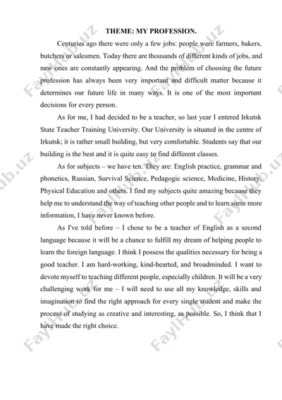 my profession — DOCX