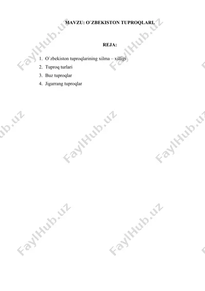 o`zbekiston tuproqlari — DOCX