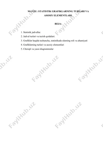 statistik grafiklarning turlari va asosiy elementlari — DOCX
