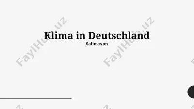 klima in deutschland — PPTX