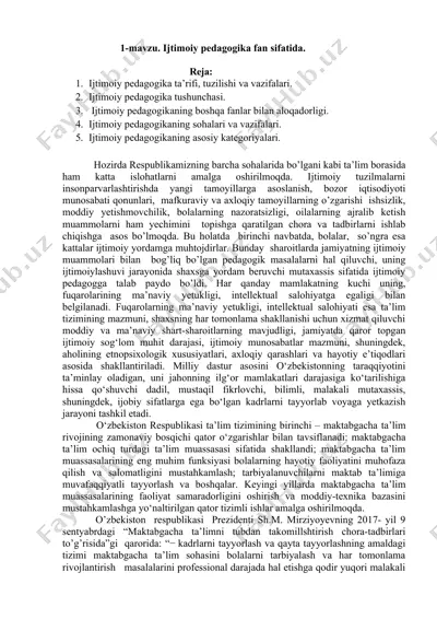 ijtimoiy pedagogika — DOC