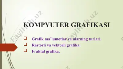 kompyuter grafikasi — PPTX