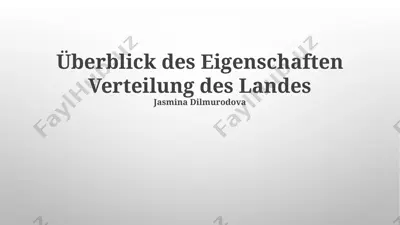 eigenschaften verteilung des landes — PPTX
