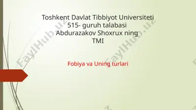 fobiya — PPTX