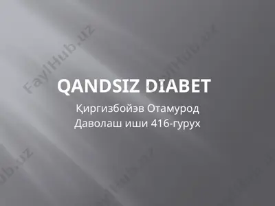 qandsizdiabet — PPTX