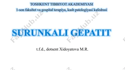 surunkali gepatit — PPTX